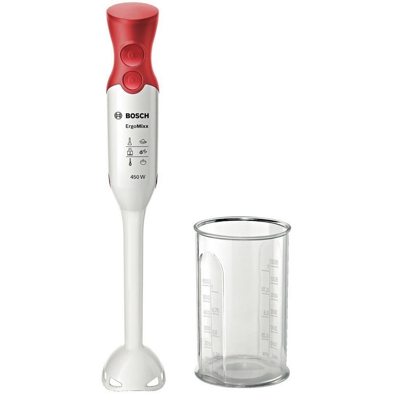 Bosch Bosch ErgoMixx MSM64010 Batidora de Inmersión 450W Rojo Vaso