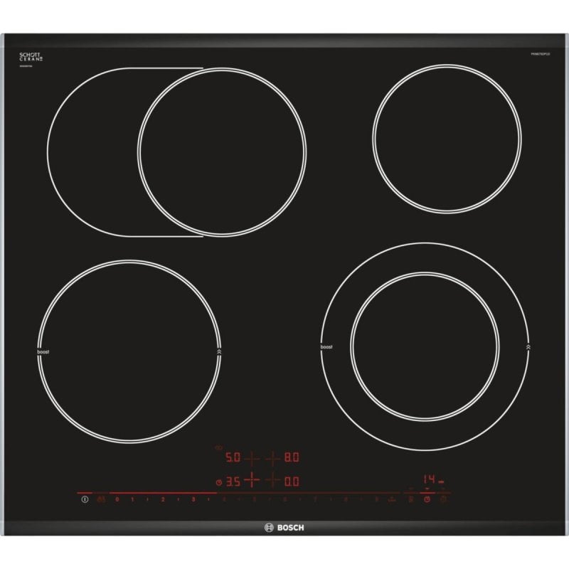 Bosch Plaque vitrocéramique Bosch Serie 8 PKN675DP1D 4 zones contrôle tactile