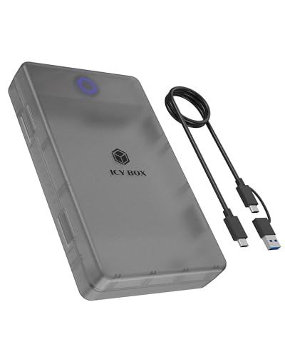 ICY Box Spade Base 388 (boîtier SATA 2,5 3,5 ), USB 3.2 Gen 1 Type-C, Jusqu’à 5 Gbit s, UASP, Plug Play, sans Outil, LED, Jusqu’à 30 to, IB-388-CU3