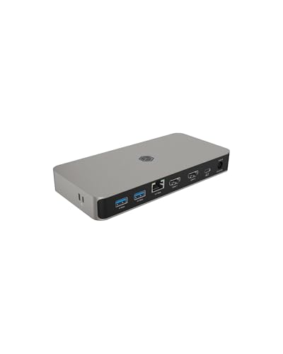 ICY BOX Station d'accueil USB4 (10-en-1) avec 2X HDMI, USB4 Docking Station pour Ordinateur Portable (3 Ports USB 3.2 Gen 2, PD 100W, 2,5 Gigabit Ethernet), IB-DK2880-C41