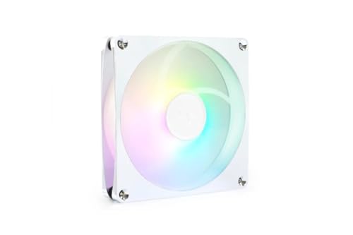 Alphacool 13787 Apex Stealth Ventilateur Aurora en métal chromé 2000 tr min (140 x 140 x 25 mm)