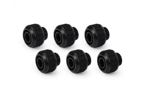 Alphacool Apex 14920 Lot de 6 raccords SoftTube 13 10 mm G1 4 Noir