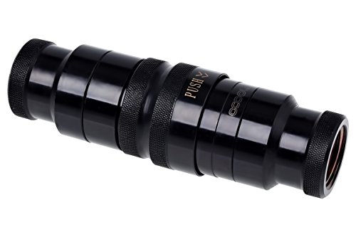 Alphacool 17370 Eiszapfen HF Connecteur Valve 3 8 IG - Quick Coupling Kit avec Double Connecteur G1 4 - prdeond Noir Refroidissement par Eau Raccords