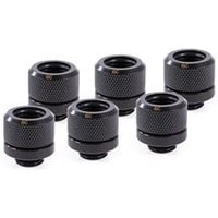 Alphacool Pack de 6 Fitting pour Tube rigide noir 14mm G1 4