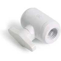 Alphacool Vanne à Bille 2 Voies pour Embouts 1 4 - Blanc