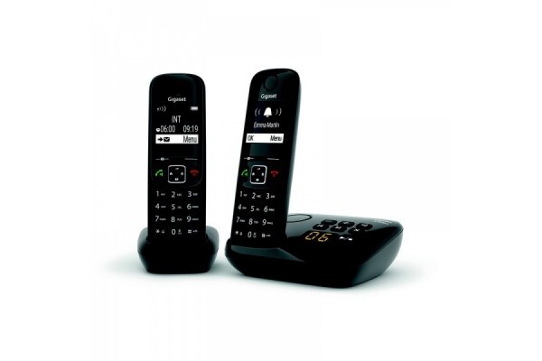 Gigaset Gigaset AS690A Duo - Telephone sans fil - systeme de repondeur avec ID d'appelant - ECO DECT\GAP - Black combine supplementaire