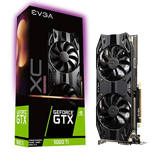EVGA Video Card 06G-P4-1267-KR GeForce GTX 1660 Ti XC Ultra Gaming 6GB GDDR6 HDB Fan Retail - Cartes graphiques