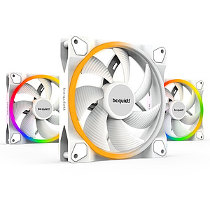 be quiet Light Wings 140 mm PWM ARGB Triple Pack White
