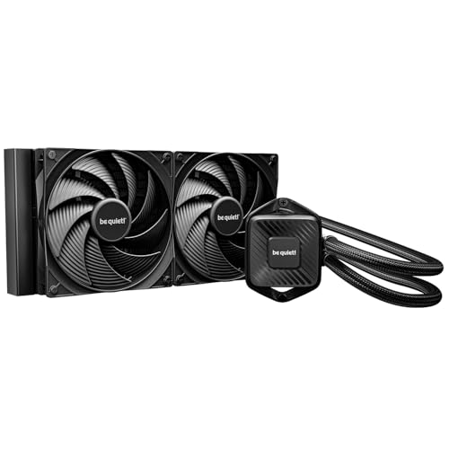 be quiet! Pure Loop 3 Système de refroidissement à eau tout-en-un 280 mm pour systèmes AMD Intel overclockés, 2 ventilateurs Pure Wings 3 PWM haute vitesse, haute pression statique, pompe PWM