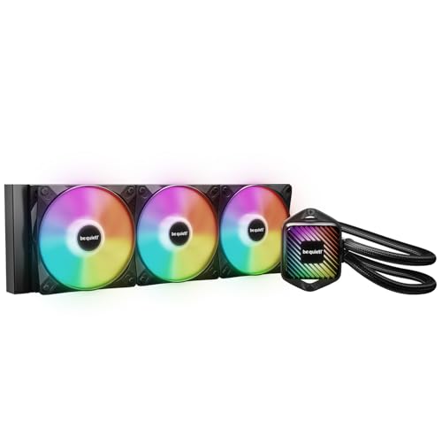 be quiet! Pure Loop 3 LX 360 mm, refroidissement par eau tout-en-un, 3 ventilateurs LX 120 mm PWM haute vitesse, bloc de refroidissement ARGB avec 10 films d'éclairage inclus, performance de