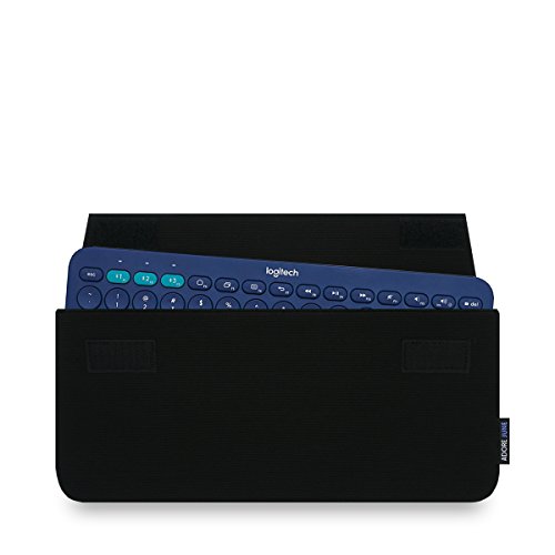 Adore June Keeb Housse Compatible avec Logitech K380 Logitech Pebble 2 Keys K380S, Fait sur Mesure Case pour Clavier - Noir