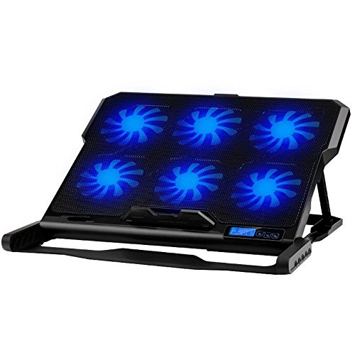 LS2 Support Refroidisseur à 6 Ventilateurs Compatible avec PC Portable, Notebook, Consoles (9 à 17 pouces)