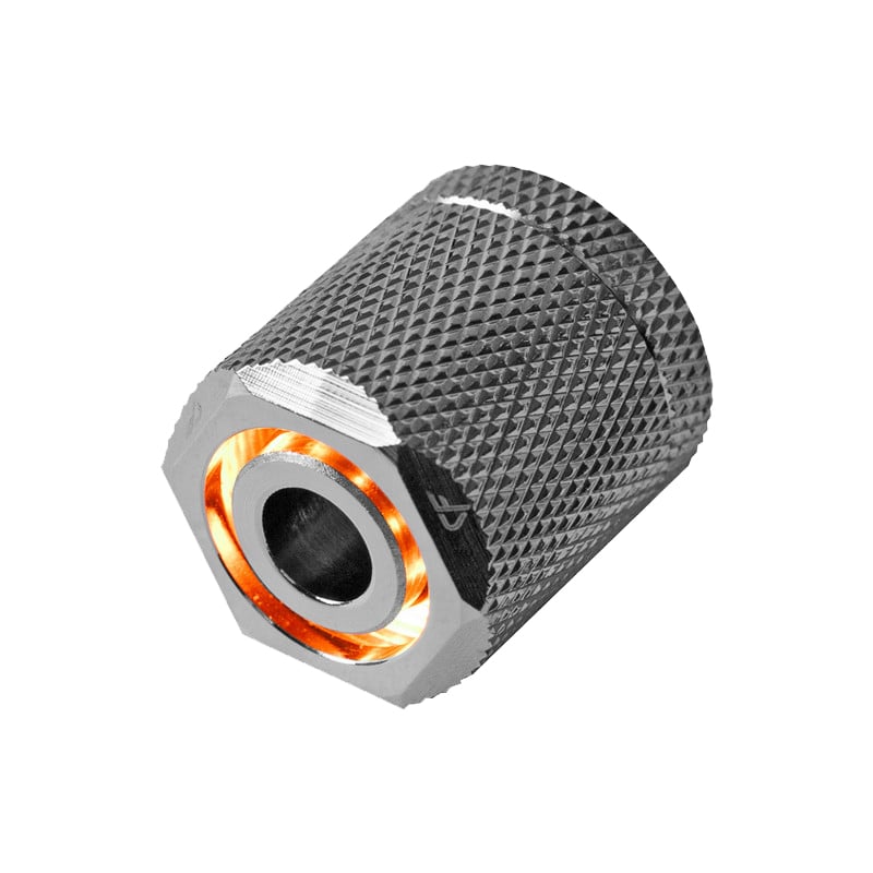 nanoxia Nanoxia CoolForce LED Raccord 16 13 Orange Nickel Filetage Externe LED pour Tubes de Refroidissement