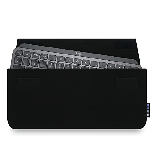 Adore June Keeb Housse Compatible avec Logitech MX Keys Mini Logitech MX Keys Mini Mac, Fait sur Mesure Case pour Clavier - Noir