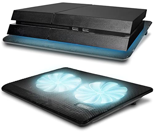 Eaxus® Padeax - Refroidisseur Premium Convient à ordinateur portable ordinateur portable PlayStation 5 4 - Support de ventilateur LED Compatible avec PC, PS4, PS4 Pro, PS5 Co.