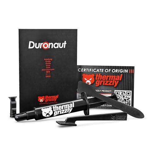 Thermal Grizzly Duronaut a 6 g a Durabilite amelioree et pate Thermique Haute Performance a pour Une conductivite Thermique maximale Lors de l overclocking CPU GPU PS4 PS5 Xbox
