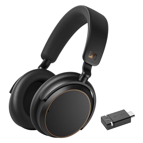 Sennheiser ACCENTUM Special Edition - ACCENTUM Casque Bluetooth and BTD 600 Bluetooth Dongle - Durée de Vie de la Batterie 50 Heures, Hybride ANC, dongle avec Adaptateur USB-A USB-C - Noir Cuivre