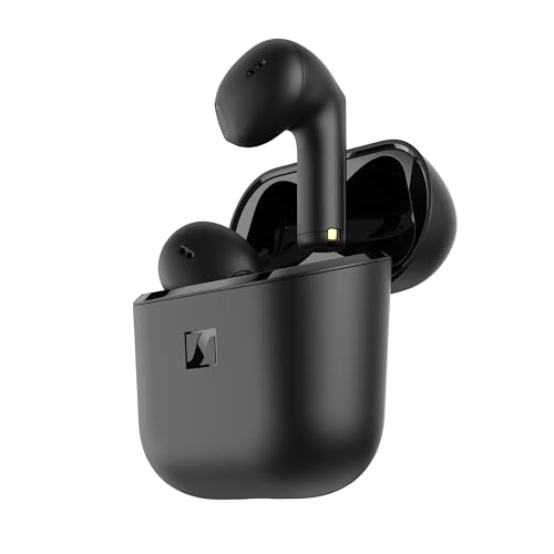 Sennheiser ACCENTUM Open Wireless Earbuds – Ecouteurs Bluetooth sans Fil Sport Open Ear, Son Dynamique, Bluetooth 5.3, IPX4, 28 h d’Autonomie, Boîtier de Charge USB-C, Noir