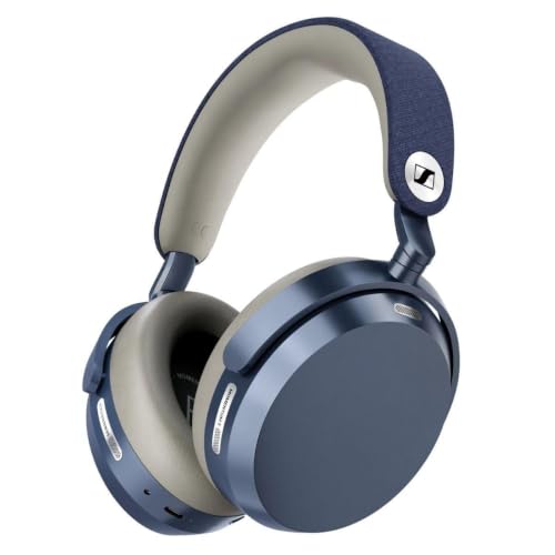 Sennheiser Momentum 5 Wireless – Casque Bluetooth à réduction de Bruit Active, appels d’Une Grande clarté, ANC adaptative, Design Circum-auriculaire, autonomie Jusqu’à 57 Heures, Denim