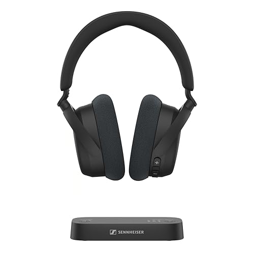 Sennheiser RS 255 Casque TV - Ensemble Casque et émetteur Bluetooth - Casque sans Fil à Faible Latence avec Son Surround virtuel, clarté de la Parole et Technologie Auracast - Batterie 50 h