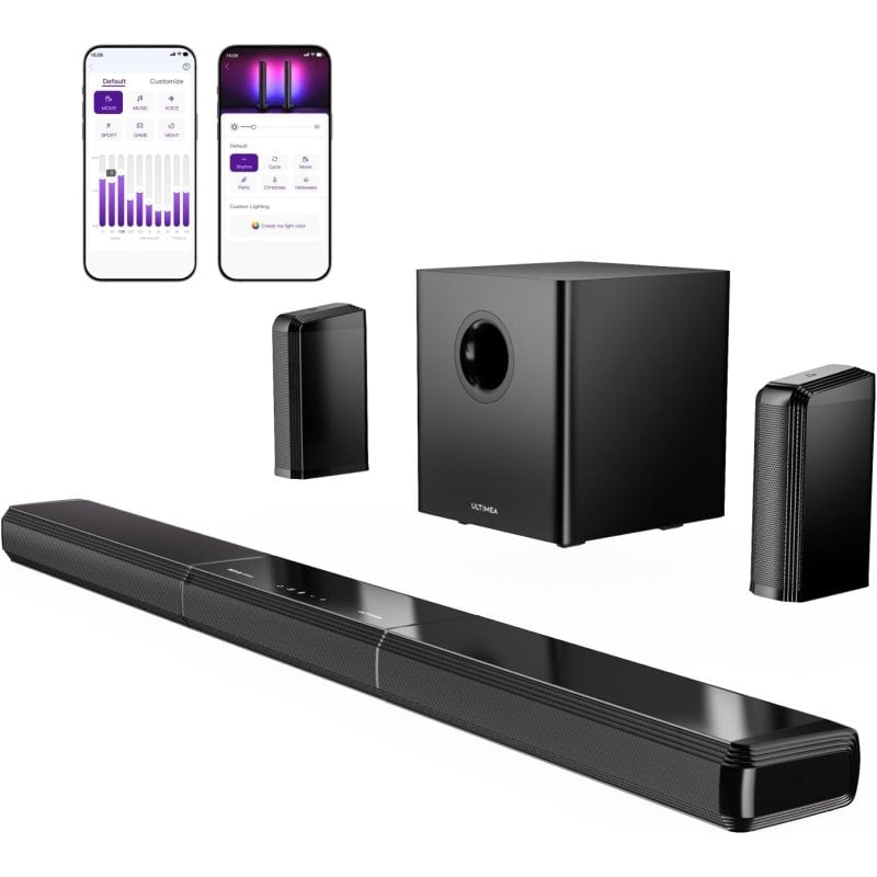 ultimea Barra de Sonido Ultimea Apollo S90 9.1 120W Bluetooth HDMI eARC Dolby Atmos