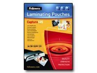 Fellowes Laminating Pouches Capture 125 micron - pack de 100 - brillant - 60 x 90 mm - pochettes plastifiees