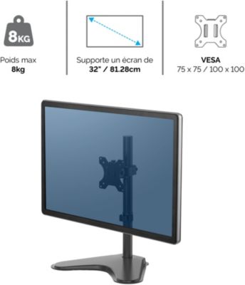 Fellowes Bras porte ecran vertical sur pied Professional