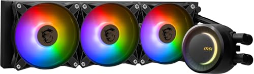 MSI FN1964 MAG CORELIQUID E360 Refroidisseur de refroidissement à eau [Compatible avec LGA1700 AM5] Radiateur de 360 mm, logo de rotation de 270 degrés, FDB silencieux avec ventilateur ARGB