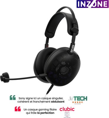 Sony Casque Sony Inzone H6 Air filaire USB-C ouvert gaming Black