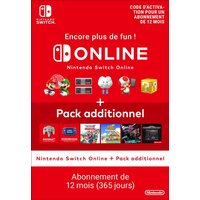 Abonnement Individuel de 12 mois au service Nintendo Switch Online Pack Additionnel
