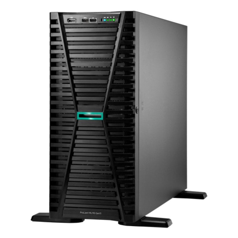 HPE Serveur tour HPE Xeon Silver 4510 64 Go 960 Go SSD DDR5-SDRAM RAID RPS