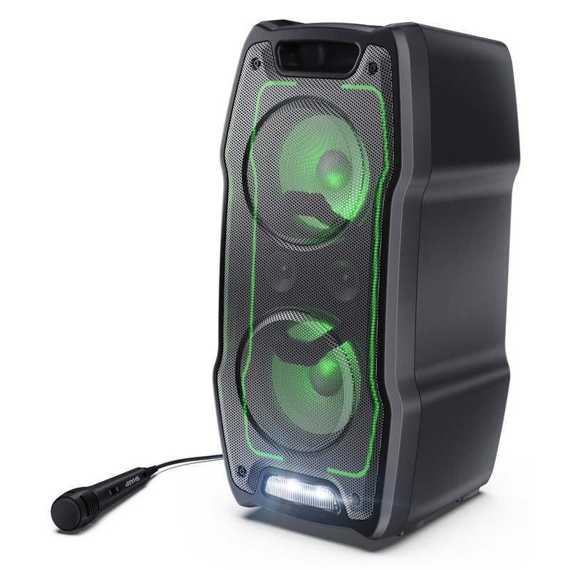 Sharp Sharp PS-931 Enceintes de fête avec microphone TWS Bluetooth 5.3 2xUSB, 2x6,3 mm Lumière RVB, 180W 13 heures Black.
