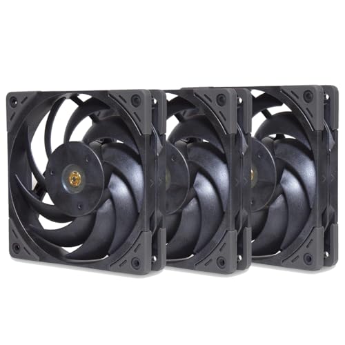 SCYTHE Grand Tornado Lot de 3 ventilateurs de boîtier en polymère Nd-Fe-B avec aimant puissant 3000 tr min 3000 tr min