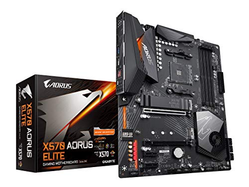 Gigabyte X570 AORUS Elite (AMD Ryzen 3000 X570 ATX PCIe4.0 DDR4 USB3.1 Realtek ALC1200 Front USB Type-C RGB Fusion 2.0 M.2 Thermal Guard Gaming Motherboard)
