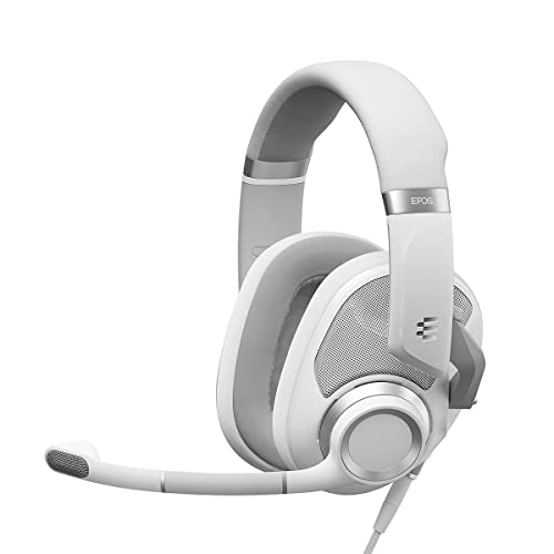 Epos H6 Pro Casque Audio Ouvert avec Micro – Casque Gamer – Arceau Léger – Casque Micro Confortable pour PC, MAC, PS4, PS5, Xbox Série X, Xbox One, Nintendo Switch - Blanc