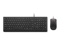 Lenovo Essential Wired Combo - ensemble clavier et souris - QWERTY - US avec le symbole de l'euro - Black Peripherique d'entree