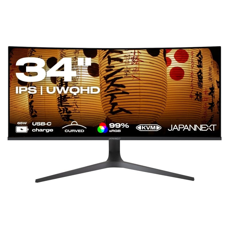 japannext JAPANNEXT JN-IPSC34UWQHDR-C65W-H 34 LED IPS UltraWide QHD FreeSync incurvé USB-C