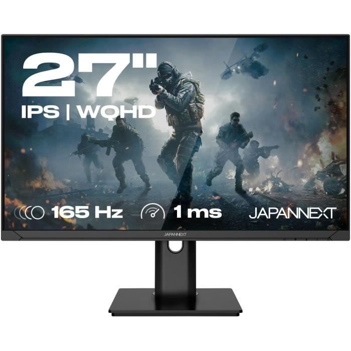 Ecran Gaming JAPANNEXT 27 WQHD 165Hz DP 1 4 HDMI 2 0 Pied ergonomique
