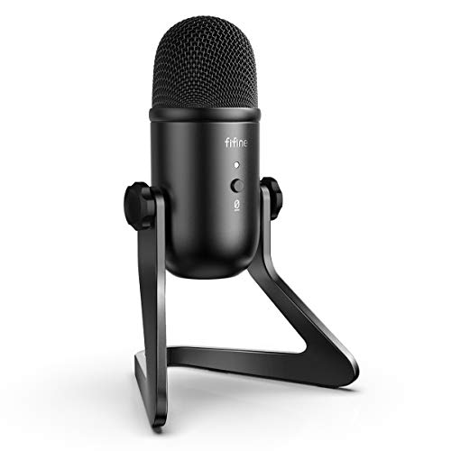 FIFINE Micro USB Podcast pour enregistrer la diffusion en continu sur PC et Mac