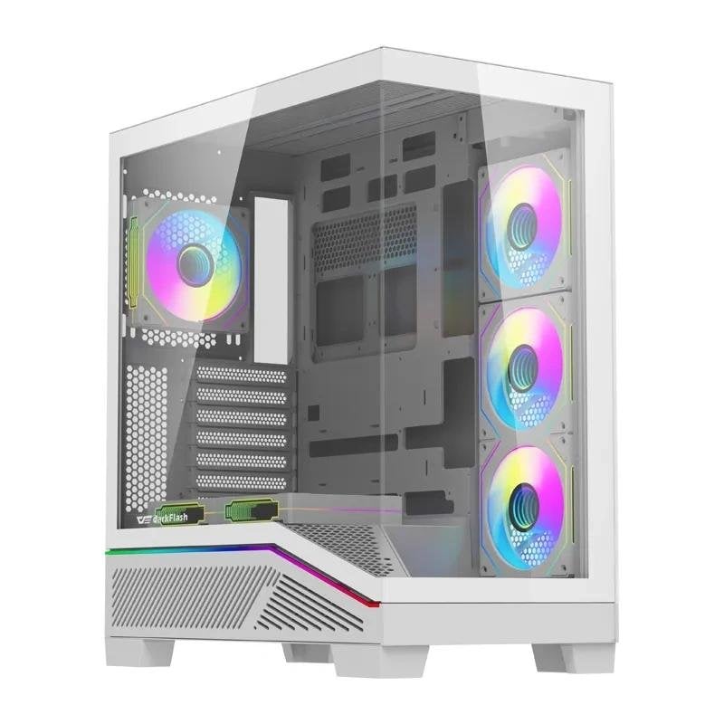 darkflash Boitier PC DarkFlash K430 White ATX avec 6 ventilateurs