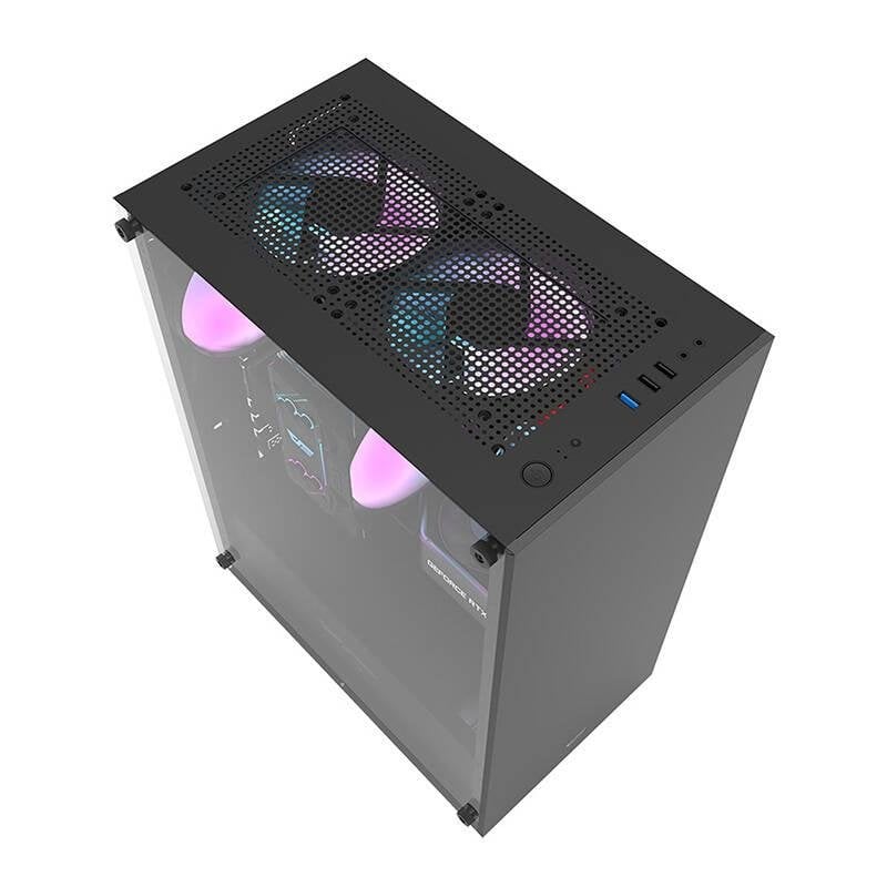 darkflash Boîtier PC Darkflash DK100 Black Tour Moyenne ATX M-ATX ITX