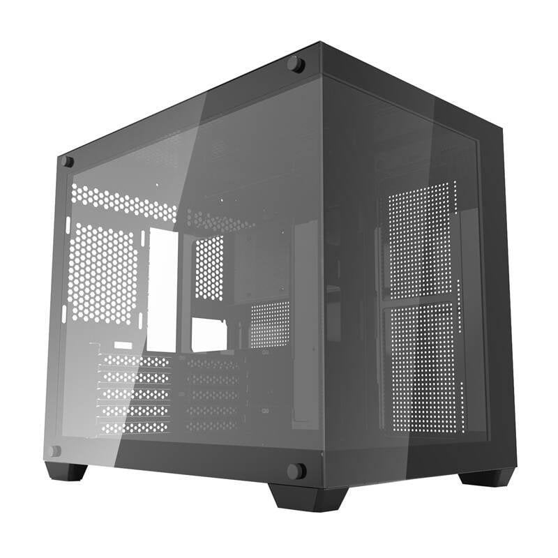 darkflash Boîtier PC Darkflash C285MP Black Verre Trempé mATX ITX