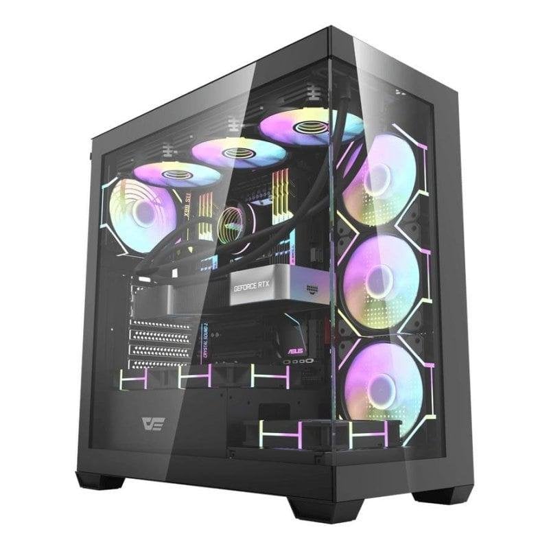 darkflash Carcasse Tour ATX darkFlash DS900 Verre Trempé Black