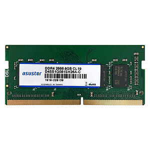ASUSTOR 8 Go 1x8Go DDR4 SO DIMM 2666 MHz AS 8GD4
