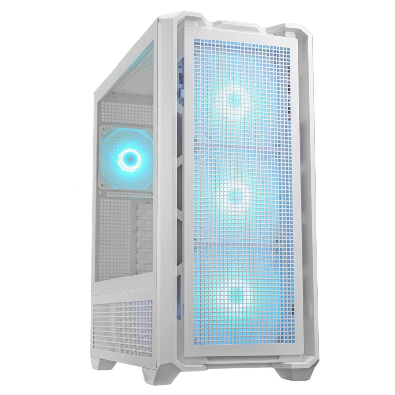 Cougar Boîtier PC Cougar MX600 RGB White pleine tour avec Window en verre, compatible E-ATX, 4 ventilateurs 2,5 pouces, 3 ventilateurs 140 mm