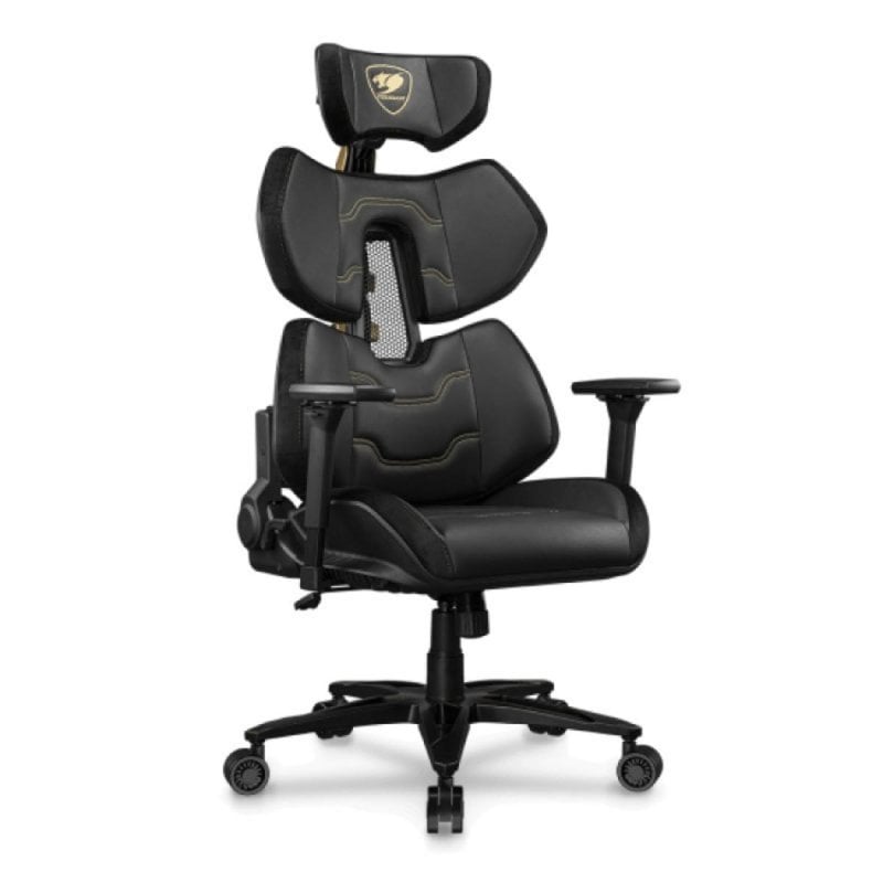 Cougar Chaise gaming COUGAR Terminator Elite Gold 135 kg dossier inclinable accoudoirs 4D Black or