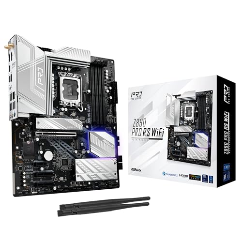 ASRock Z890 Pro RS WiFi 6E Intel Core Ultra LGA1851 RL-ILM ATX Carte mère DDR5 8666 MHz 256 Go Thunderbolt M.2