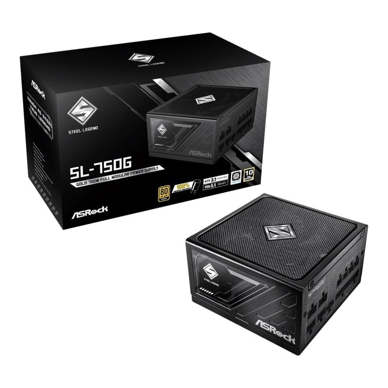 ASRock Bloc d'alimentation Asrock 750 W, certification 80 PLUS Gold, Challenger CL-750G, protection avancée