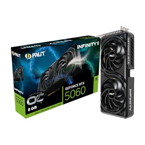 Palit Carte Graphique Palit GeForce RTX 5060 Infinity 2 OC 8GB GDDR7 Reflex 2 RTX AI DLSS4