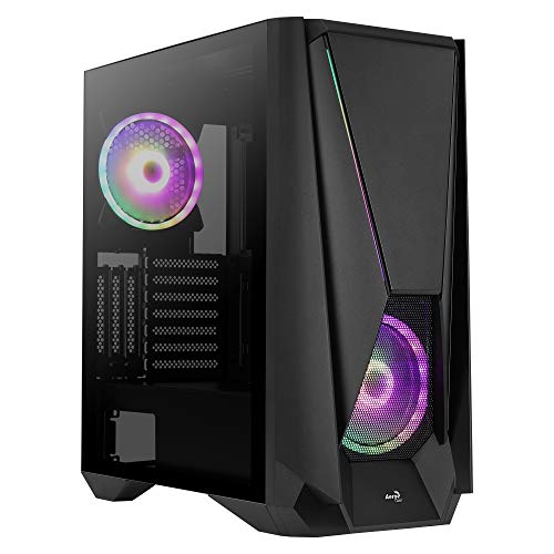 AeroCool Visière en verre trempé Aerocool USB 3.1 RGB Black